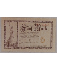 Германия 5 марок 1918 aUNC Детмольд. Нотгельд.  арт. 1912
